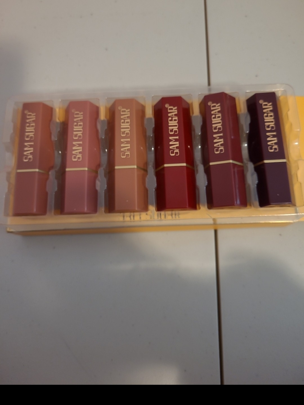 Sam Sugar Lipstick Set — Neutral to Deep Reds and Plum